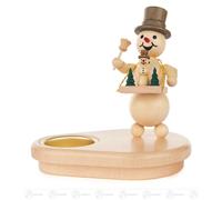 Soporte para velas tipo "Teelicht" con forma de muñeco de nieve y vientre prominente. Dimensiones: 13 x 13,5 x 9 cm. Producto nuevo