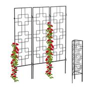 Soporte plantas Enrejado metálico Tutor de jardín Panel decorativo 12 unidades