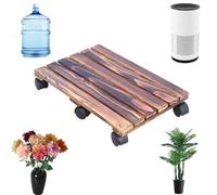 Soporte rectangular de madera para maceta con ruedas de 360° fácil de mover, para exterior e interior, ahorro de tiempo, 30x40cm/30x60cm (1 pieza - 30x40cm)