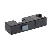 Soporte rectangular para cabezal de ducha con soporte giratorio ajustable, soporte de plástico ABS para tubo cuadrado de 30 x 18 mm, fácil instalación para actualización de baño (negro)