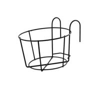 Soporte redondo europeo negro para macetas, elegante estante de pared para plantas de interior y exterior, perfecto para balcones, jardines y decoración del hogar