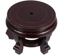 Soporte Redondo para Plantas de Madera, Base Decorativa para Interior