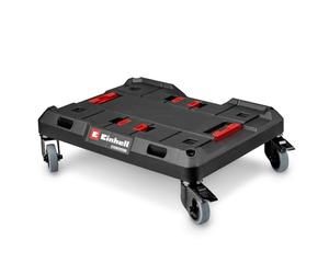 Soporte rodante E-Case Original Einhell (máx. 120 kg, ruedas giratorias bloqueables, combinables con sistema E-Case de Einhell, transporte de maletines y cajas, con fijación para correas de sujeción)