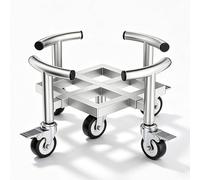 Soporte rodante resistente para plantas, organizador de acero ajustable con 4 frenos y 1 rueda giratoria, carga de 444 a 660 libras, para jardinería, cocina, industria