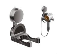 Soporte Secador de Pelo con Ventosa,Soporte para Secador de Pelo con Soporte para Cable,Reutilizable Hair Dryer Holder,Soporte de Pared sin Taladrar para la Mayoría de Secadores de Pelo(1 Pieza,Gris)