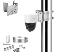 Soporte universal para eufyCam S340/E30/E42, Reolink TrackMix WiFi y AOSU | Soporte de acero inoxidable para montaje en esquinas, paredes y postes