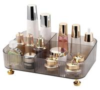 Soporte vintage para brochas de maquillaje con 5 compartimentos