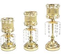 Soportecandelabro de cristal, candelabro, soporte para velas tipo columna con base pedestal redonda e incrustaciones de cristales brillantes. Ideal para crear un ambiente elegante en salones, cenas, c