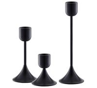 Soportecandelabro - Juego de 3 - Base antideslizante - Soporte estable - Apto para velas de hasta 2,2 cm de diámetro - Fabricado en acero inoxidable y resistente a la corrosión