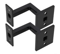 Soportes cuadrados para pasamanos para escaleras de acero inoxidable 304, soporte de barandilla negro mate, fijaciones de pared inoxidables, para interiores y exteriores, 2 unidades