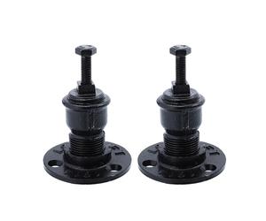 Soportes de barandilla para escaleras, pasamanos de hierro para interiores y exteriores Black