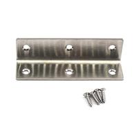 Soportes de esquina de conector angular (6 piezas) de acero inoxidable en forma de L para estanterías de madera de 100x25x25mm