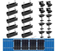 Soportes de montaje de aluminio para paneles solares, juego completo