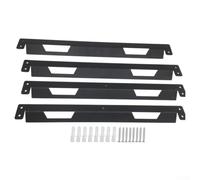 Soportes de montaje de rieles de caja de herramientas para Toughbuilt para sistema Stacktech, soporte de metal inoxidable para instalación de banco de trabajo, remolque de vehículo, 4 piezas (4 piezas