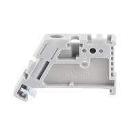 Soportes de tope de extremo de bloque de terminales de riel DIN Abrazadera de tornillo de plástico resistente 50 piezas Ajuste firme para riel DIN de 35 mm de ancho para circuitos (Modelo 13)