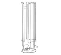 Soportes para 18/24/40 Cápsulas de Café, Metal Plateado Elegante con Acero Inoxidable, disponible en Soporte giratorio, Compatible para cápsulas de café Dolce Gusto y Nespresso.