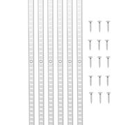Soportes para estanterías VEVOR, 183,9 cm, paquete de 20, soportes de acero inoxidable ajustables, pilares estándar con sistema de encaje e incluyendo 140 tornillos