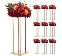 Soportes para flores de boda VEVOR, 200x200x600 mm, paquete de 10. Taburetes para flores con estante de metal y patas cilíndricas, ideales para bodas, fiestas, cumpleaños, uso doméstico y como soporte