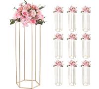 Soportes para flores de boda VEVOR, 310x270x800 mm, paquete de 10 unidades. Soportes para flores con cubierta de acrílico y patas hexagonales, ideales para bodas, fiestas, cumpleaños, uso doméstico y