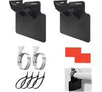 Soportes para manguera de plástico con abrazadera de acero inoxidable y protección contra dobleces, juego de 2 unidades, para accesorios de piscina