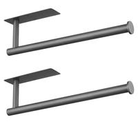 Soportes para rollos de papel, acero inoxidable, autoadhesivos, pack de 2 unidades, 33 x 8,9 cm