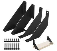 Soportes para tablas: Estructura de hierro resistente de 3 mm de grosor. Soportes para tablas, clavijas de soporte para tablas. Juego de 4 unidades. Capacidad de carga: 40 kg por par. Montaje flexible