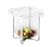 Soportes plegables para bolsas de basura de cocina, estantes de acero | Pequeña bolsa de basura para habitantes, inquilinos, hogar, apartamento, oficina, dormitorio, sala de estar, dormitorio