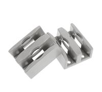 SOPOTUTU Topes de Puerta Corrediza de Vidrio 2 Piezas Pp para Guía Inferior Baño, Mecanismo de Fijación Seguro, Accesorios para Mampara de Ducha Corredera, Tamaño Pequeño