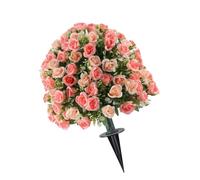 Sorandy Árbol de Bola de Topiario Artificial para Jardín, Patio, Porche | Rosal sintético con estaca para el suelo, planta de plástico para decoración interior y exterior, fiesta de bodas
