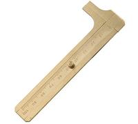 Sorandy Calibrador de Joyería, Calibrador Vernier de Latón, Herramienta de Medición Precisa para Diseño de Joyería, Opciones de 8cm/10cm/12cm (Escala única (longitud 10 cm))