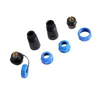 Sorandy Conector de Enchufe de Aviación Impermeable SP21 IP68 para Lámparas de Exterior 2/3/4/5/7/9/12pin Nylon PA66 (3 pines)
