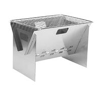 Sorandy Parrilla de Barbacoa de Carbón Plegable Portátil para Acampar Al Aire |Acero Inoxidable, Flujo de Aire Optimizado, Soporte Estable, Mini Barbacoa Desmontable para Campistas que Caminan y