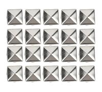 Sorandy Remaches de Punta Cuadrada de Latón, 400 Juegos para Proyectos de Artesanía en Cuero, Abrigos, Bolsos, Accesorios para Zapatos (SILVER #17)