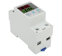 Sorandy SVP-916 Dispositivo de Protección contra Sobretensión Ajustable de 230 V para Seguridad de Electrodomésticos, Cuenta con Recuperación y Medición de Voltaje, 40 A/63 A/80 A (63A)