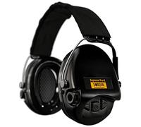Sordin PRO X 75302-X-02-G-S - Protectores auditivos electrónicos, juegos de gel, banda de tela, copas negras, copas