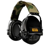 Sordin Pro-X - Protectores auditivos activos para caza - 75302-X/CT-02-G-S - EN 352 - Cojín de gel, cinta de camuflaje y cápsula negra