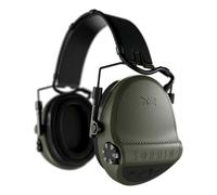 Sordin X2 Protectores auditivos con cápsulas 301006-10G - Protectores auditivos para Caza y Tiro Deportivo con Cinta de Cuero - Activos y electrónicos - Color Oliva
