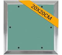 Sorlpv Tapa de revisión de 20 x 20 cm, apertura de mantenimiento GK, placa de yeso de 10 mm, marco de aluminio, puerta de inspección, puerta de mantenimiento, solapa invisible para habitaciones