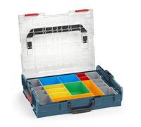 Sortimo Bosch L-BOXX 102 maletín de herramientas de plástico profesional azul con tapa transparente y juego de cajas interiores H3, cajas de clasificación para piezas pequeñas | sistema ideal de
