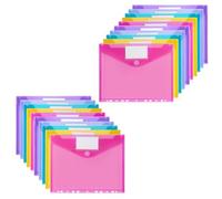 Sosayet Carpetas Plastico A4-20 PCS Sobres Plastico A4 con 11 Agujeros - Folders Transparentes A4 Reutilizable para Oficina, la Escuela y el Hogar (5 Colores)