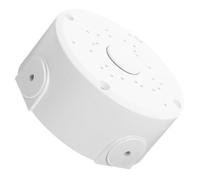 Sosoport Caja Estanca para Monitor de Seguridad, Caja de Conexiones Exterior Redonda, Soporte de Techo, Plástico Reutilizable, Resistente Intemperie, para Cableado de Monitor de Seguridad,