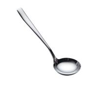 Sosoport Cuchara Sopera de Acero Inoxidable 304 Redonda Mango Largo, Fácil de Limpiar y Bien Pulida, Adecuado para Ollas Calientes y Utensilios de Cocina