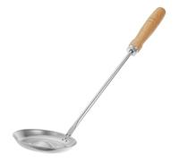 Sosoport Molde para Buñuelos con Asa, Buñuelera de Acero Inoxidable con Mango de Madera, Ligero y Resistente al Óxido, para Hacer Buñuelos y Tortas de Gambas en Cocina