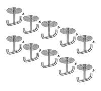 SOTECH 10 piezas ganchos dobles NELE II en forma de T bajo armario | de acero inoxidable macizo de 2 pliegues para techo