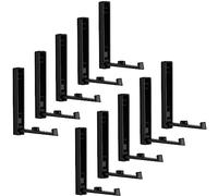 SOTECH 10 piezas Ganchos plegables VALVO negro mate 120 x 16 x 15 mm ganchos para abrigos de superficie de la colección BlackLine