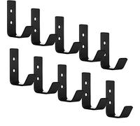 SOTECH 10 x Percha Loxten 60 x 20 x 45 mm negra Acero inoxidable con 3 mm | de grosor de material Gancho para chaquetas con bordes redondeados