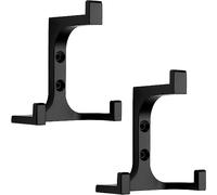 SOTECH 2 piezas Ganchos triples QUADRO negro mate 81 x 70 x 50 mm | para abrigos de la colección BlackLine