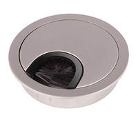 SOTECH 2 piezas Pasacables de metal Aspecto de acero inoxidable mate Perforación Ø 68 mm Escritorio con junta antipolvo