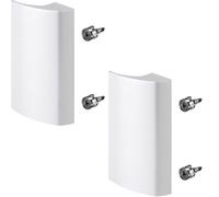 SOTECH 2 x manilla 85 x 40 x 20 mm para puerta de balcón SEJA II aluminio | anodizado blanco para de patio BA 48 mm