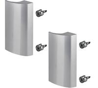 SOTECH 2 x manilla 85 x 40 x 20 mm para puerta de balcón SEJA II aluminio | anodizado gris plata para de patio BA 48 mm
